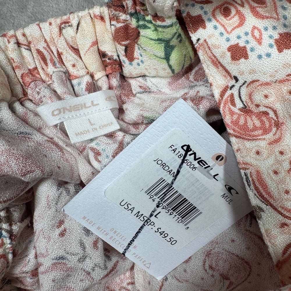 NWT O’Neill Girls Flounce Ruffle Jordan Tank Pink Cream Floral Midi Dress Large - Picture 14 of 16